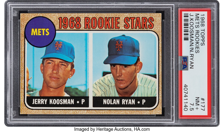 1968 Topps Nolan Ryan - Mets Rookie Stars #177 PSA NM+ 7.5