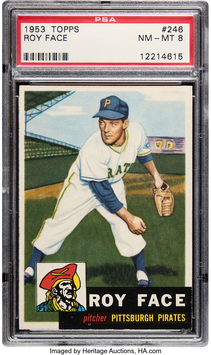 1953 Topps Roy Face Rookie #246 PSA NM-MT 8