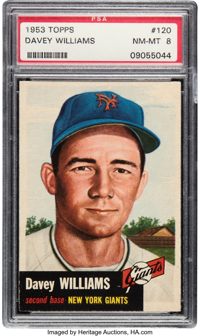 1953 Topps Davey Williams #120 PSA NM-MT 8