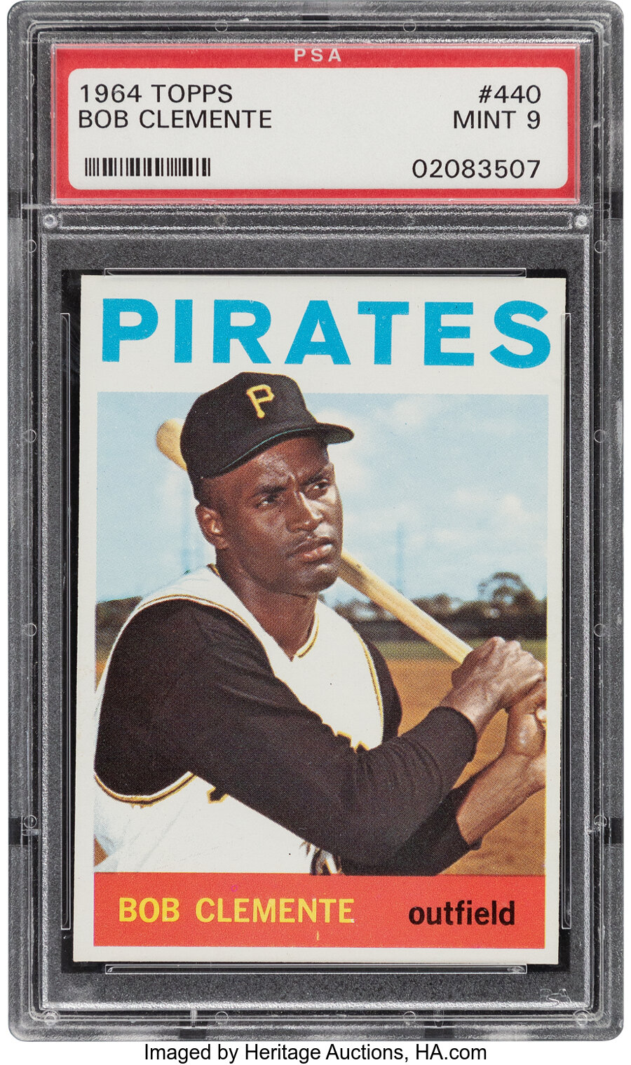 1964 Topps Roberto Clemente #440 PSA Mint 9 - Only One Higher