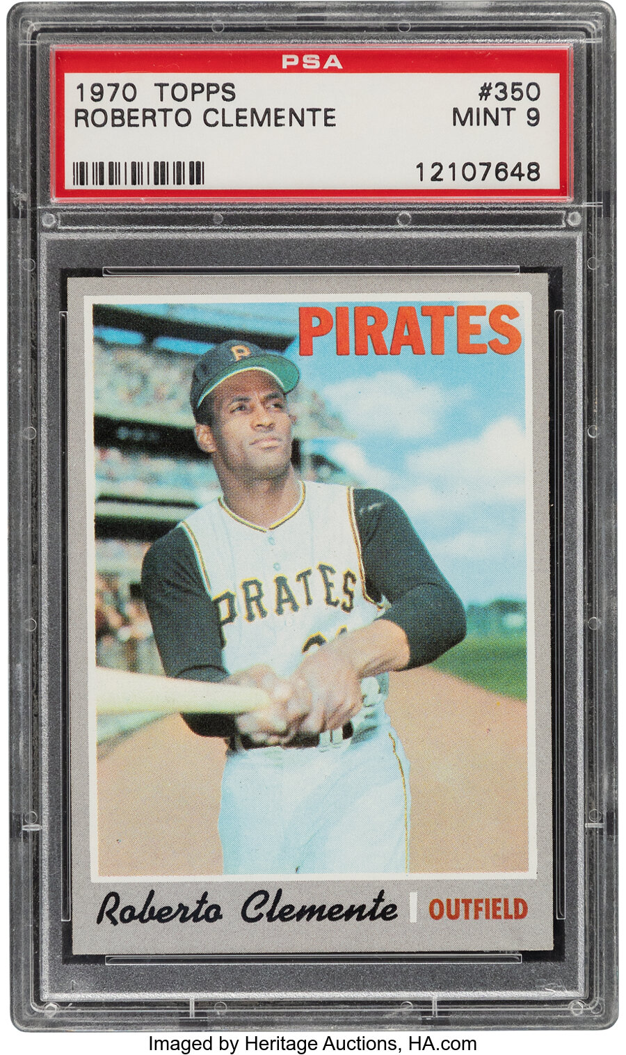 1970 Topps Roberto Clemente #350 PSA Mint 9 - Only One Higher