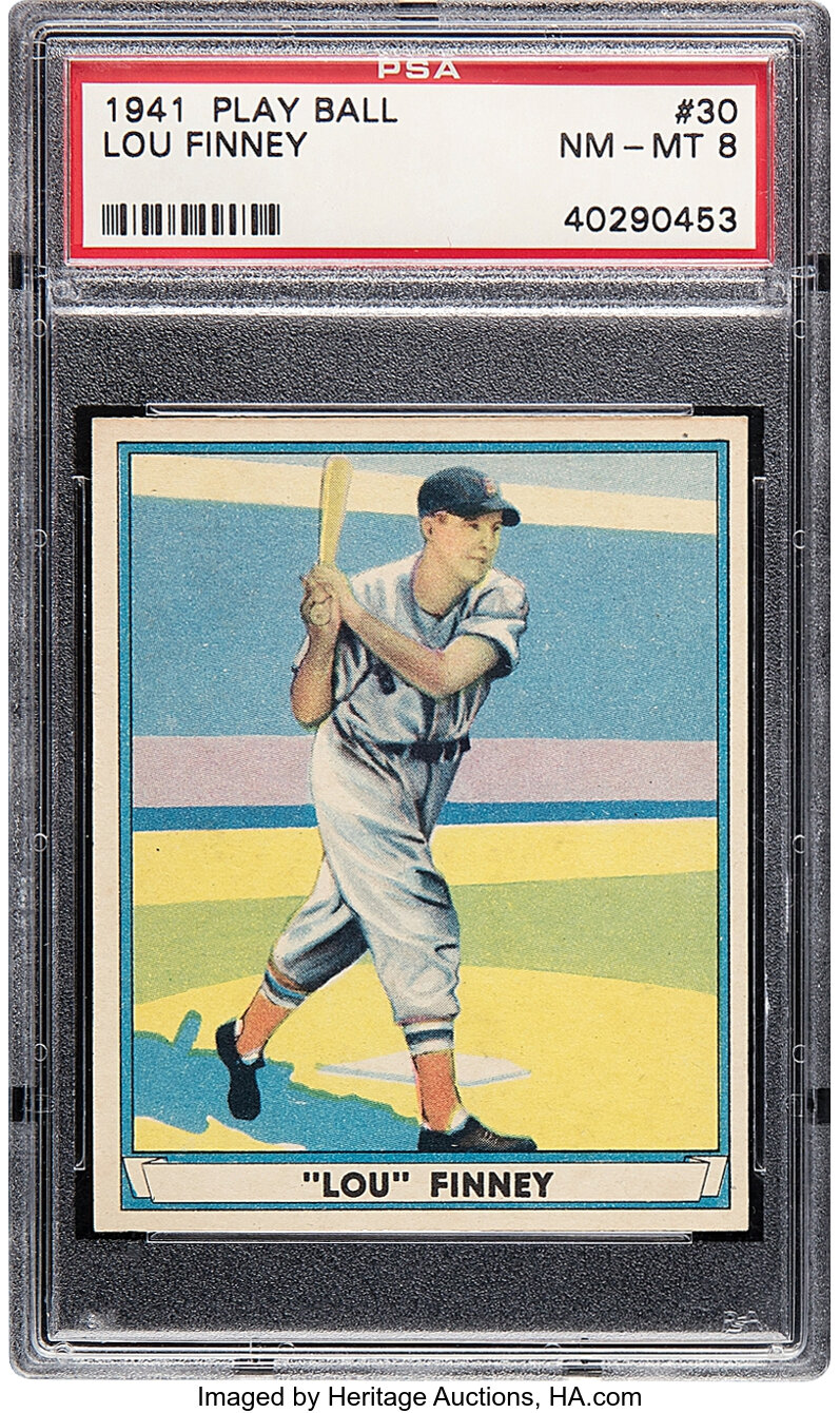 1941 Play Ball Lou Finney #30 PSA NM-MT 8 - Only Three Higher