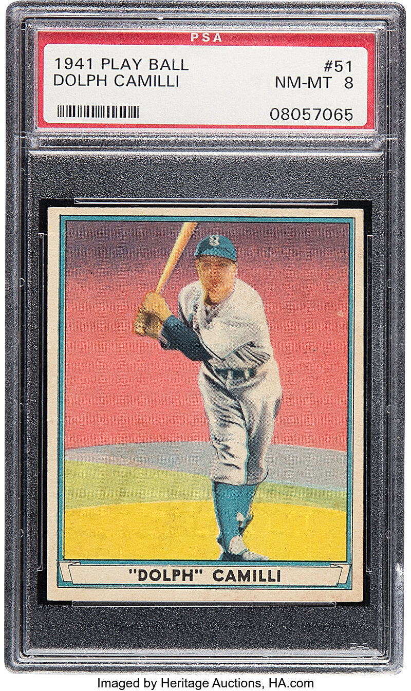 1941 Play Ball Dolph Camilli #51 PSA NM-MT 8 - Only Three Higher