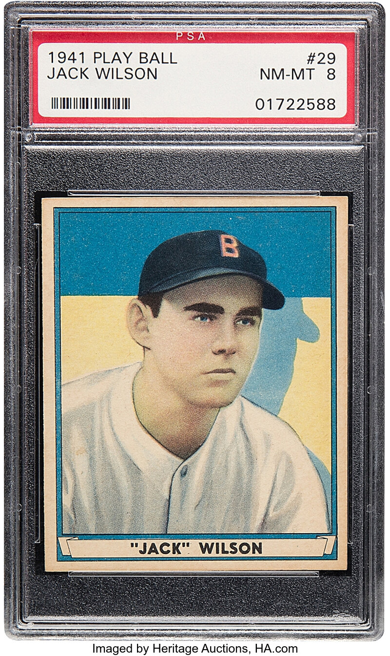1941 Play Ball Jack Wilson #29 PSA NM-MT 8 - Only Two Higher