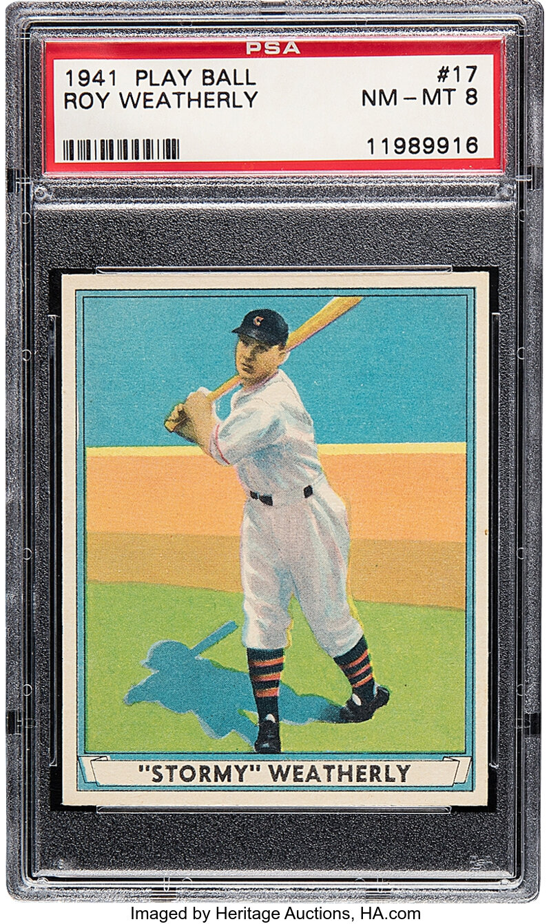 1941 Play Ball Roy Weatherly #17 PSA NM-MT 8 - Only Three Higher