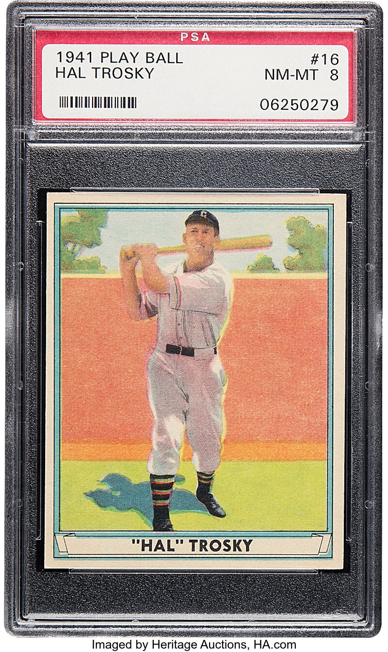 1941 Play Ball Hal Trosky #16 PSA NM-MT 8 - Only Two Higher