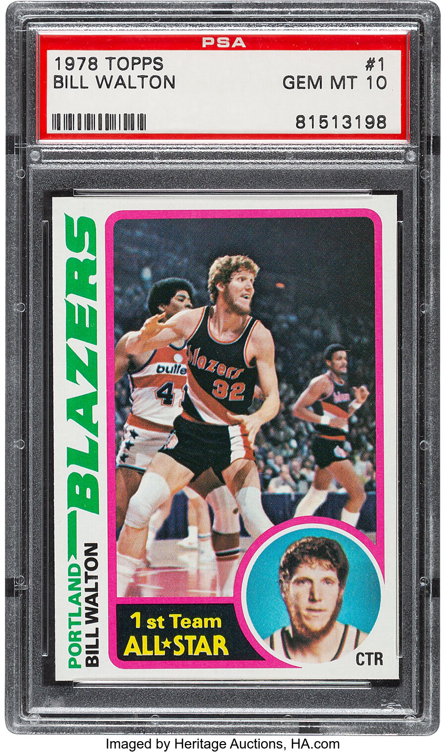 1978 Topps Bill Walton #1 PSA Gem Mint 10