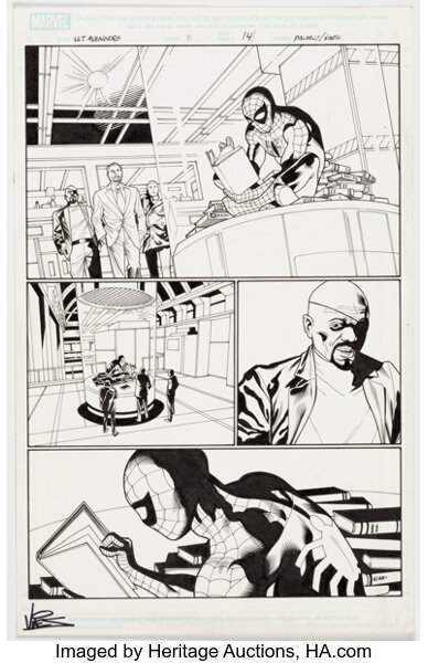 Original Comic Art:Story Page, Carlos Pacheco and Dexter Vines Ultimate Avengers #3 Story Page 14 Original Art (Marvel, 201...