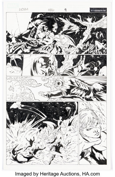 Original Comic Art:Story Page, Billy Tan and Danny Miki The Uncanny X-Men #486 Story Page 9 Original Art (Marvel, 2007).