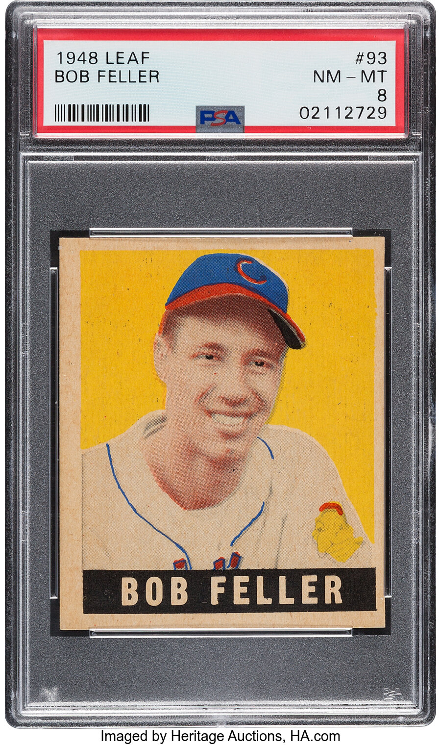 1948 Leaf Bob Feller Rookie #93 PSA NM-MT 8