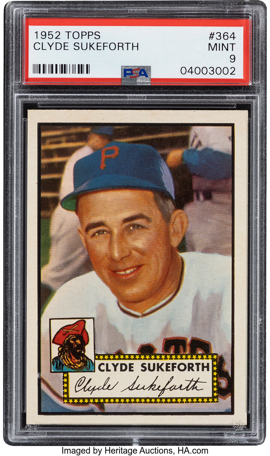 1952 Topps Clyde Sukeforth Rookie #364 PSA Mint 9 - Only One Higher