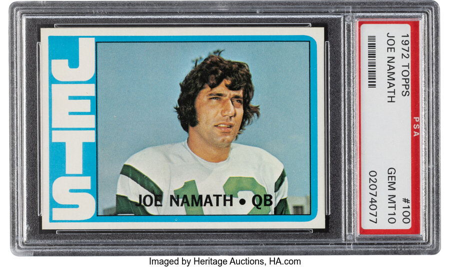 1972 Topps Joe Namath #100 PSA Gem Mint 10