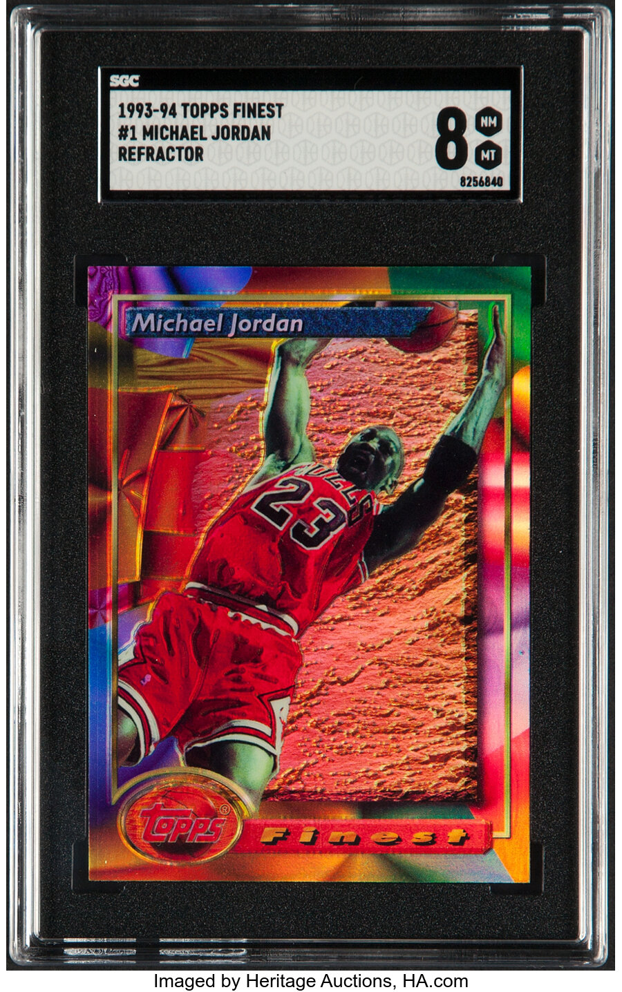 1993 Topps Finest Michael Jordan (Refractor) #1 SGC NM/MT 8