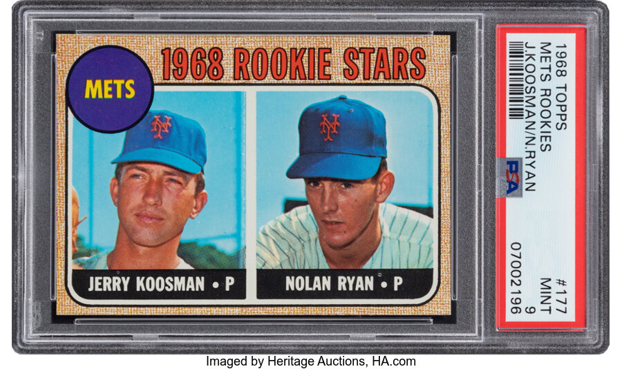 1968 Topps Nolan Ryan - Mets Rookie Stars #177 PSA Mint 9