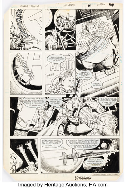 Original Comic Art:Story Page, Ed Hannigan and Ricardo Villagran Atari Force #16 Story Page 4 Original Art (DC, 1985).