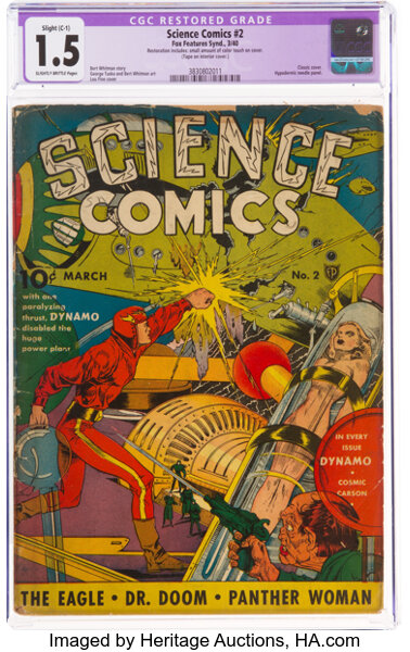 Golden Age (1938-1955):Superhero, Science Comics #2 (Fox, 1940) CGC Apparent FR/GD 1.5 Slight (C-1) Slightly brittle pages....
