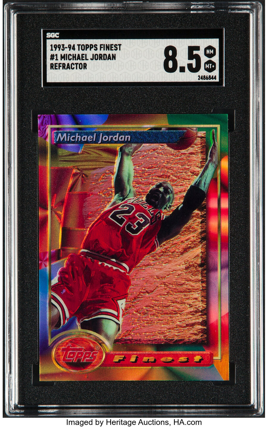 1993 Topps Finest Michael Jordan (Refractor) #1 SGC NM/MT+ 8.5