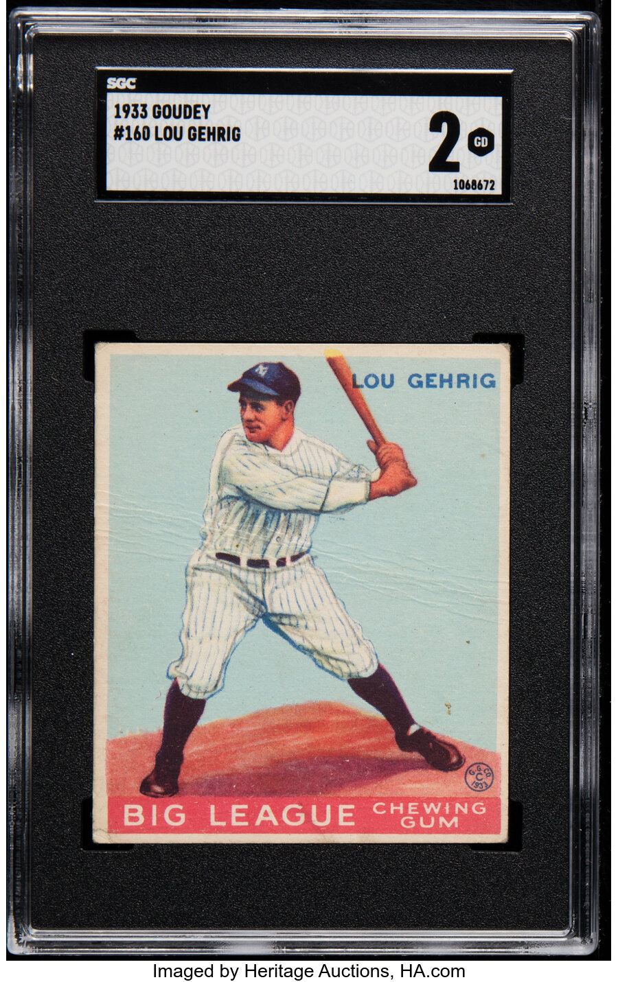 1933 Goudey Lou Gehrig #160 SGC Good 2