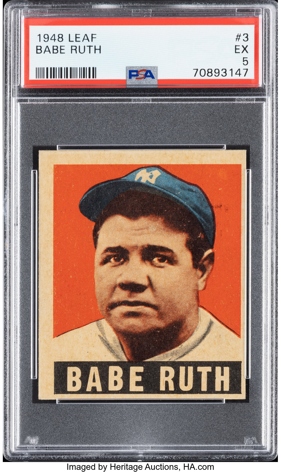 1948 Leaf Babe Ruth #3 PSA EX 5