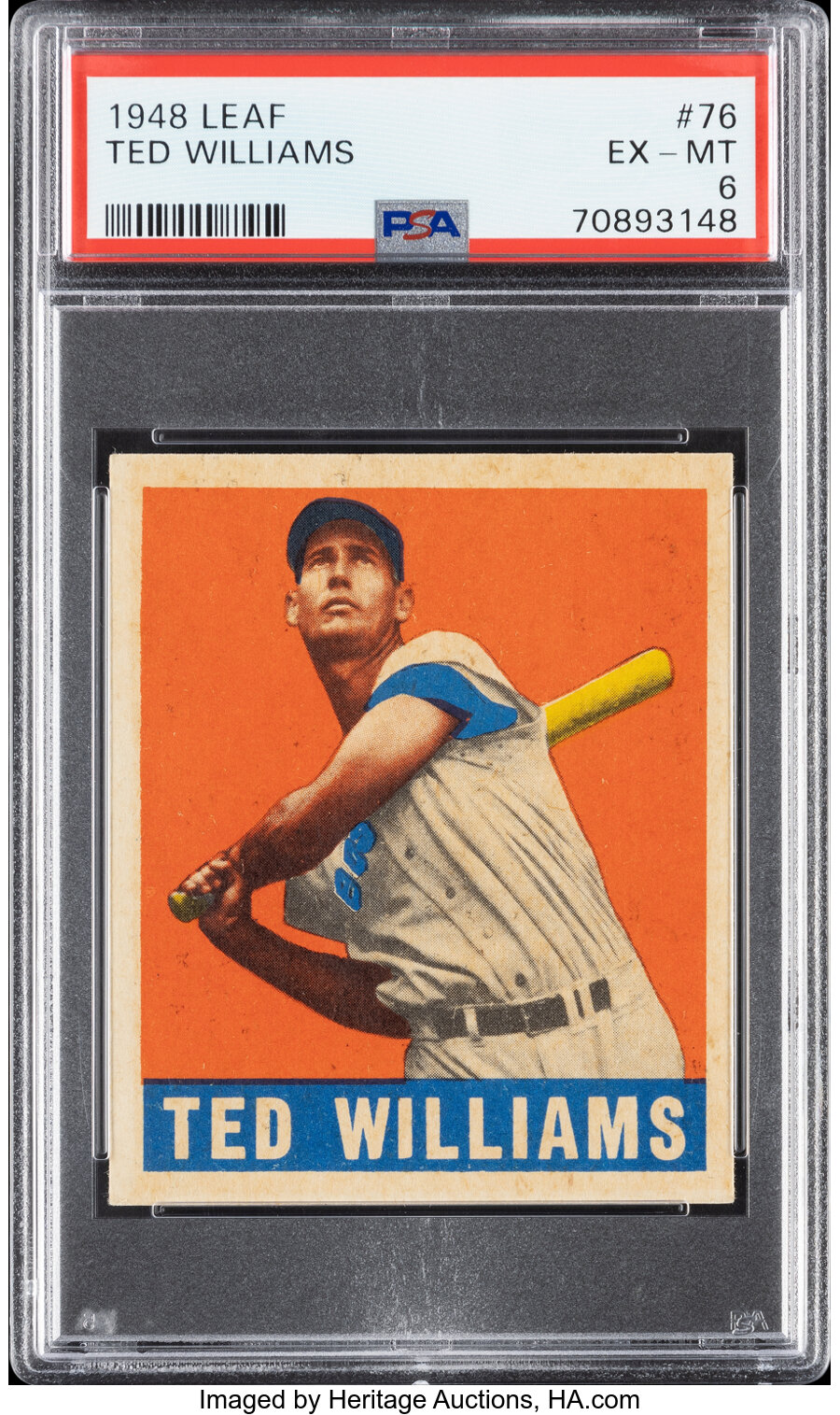 1948 Leaf Ted Williams #76 PSA EX-MT 6