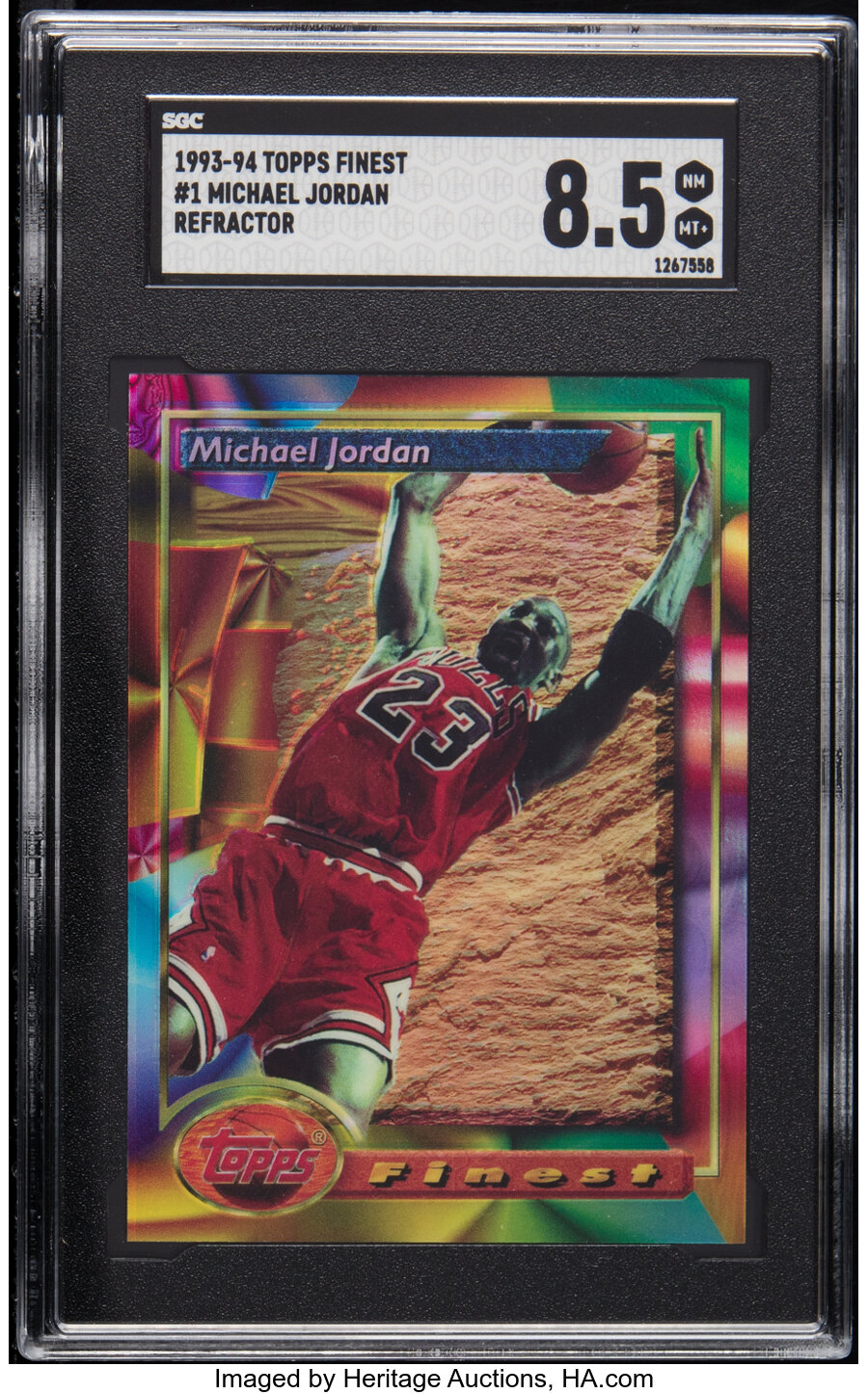 1993 Topps Finest Michael Jordan (Refractor) #1 SGC NM-MT+ 8.5