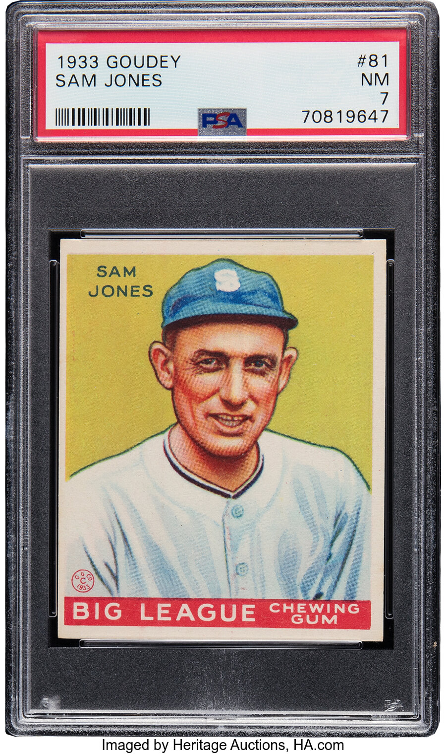 1933 Goudey Sam Jones #81 PSA NM 7