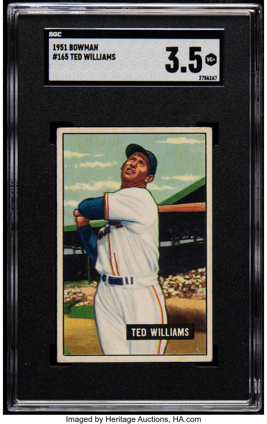 1951 Bowman Ted Williams #165 SGC VG+ 3.5
