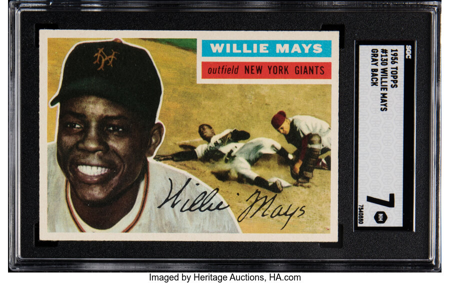 1956 Topps Willie Mays (Gray Back) #130 SGC NM 7