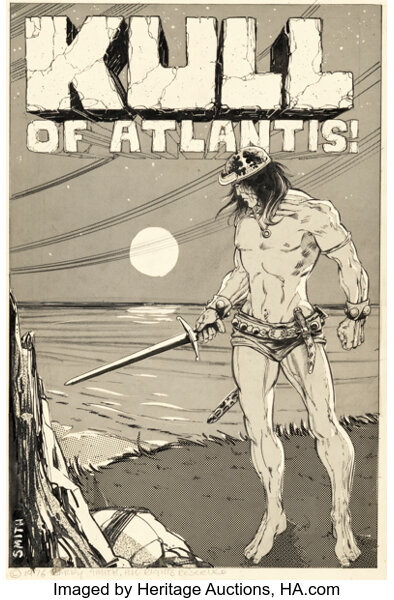 Original Comic Art:Covers, Barry Smith - "Kull of Atlantis" Cover Original Art (c. 19...
