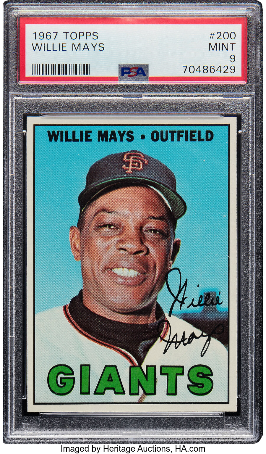 1967 Topps Willie Mays #200 PSA Mint 9 - None Higher!