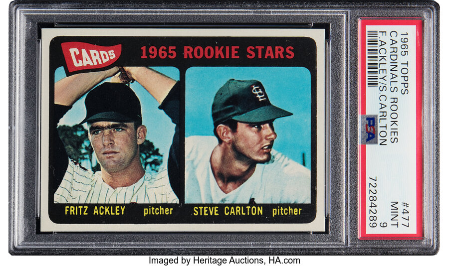 1965 Topps Steve Carlton - Cardinals Rookies #477 PSA Mint 9