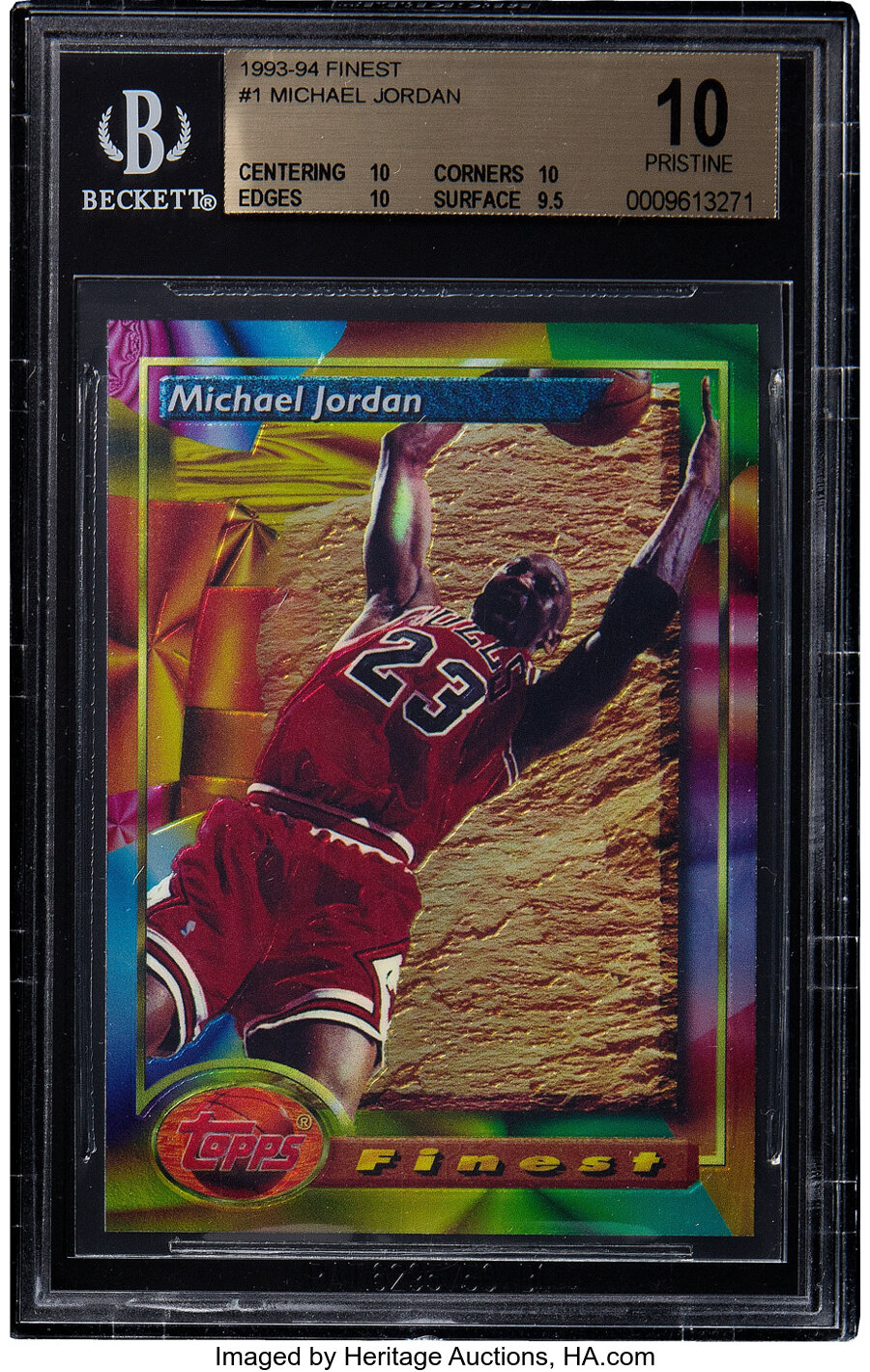 1993 Topps Finest Michael Jordan #1 BGS Pristine 10
