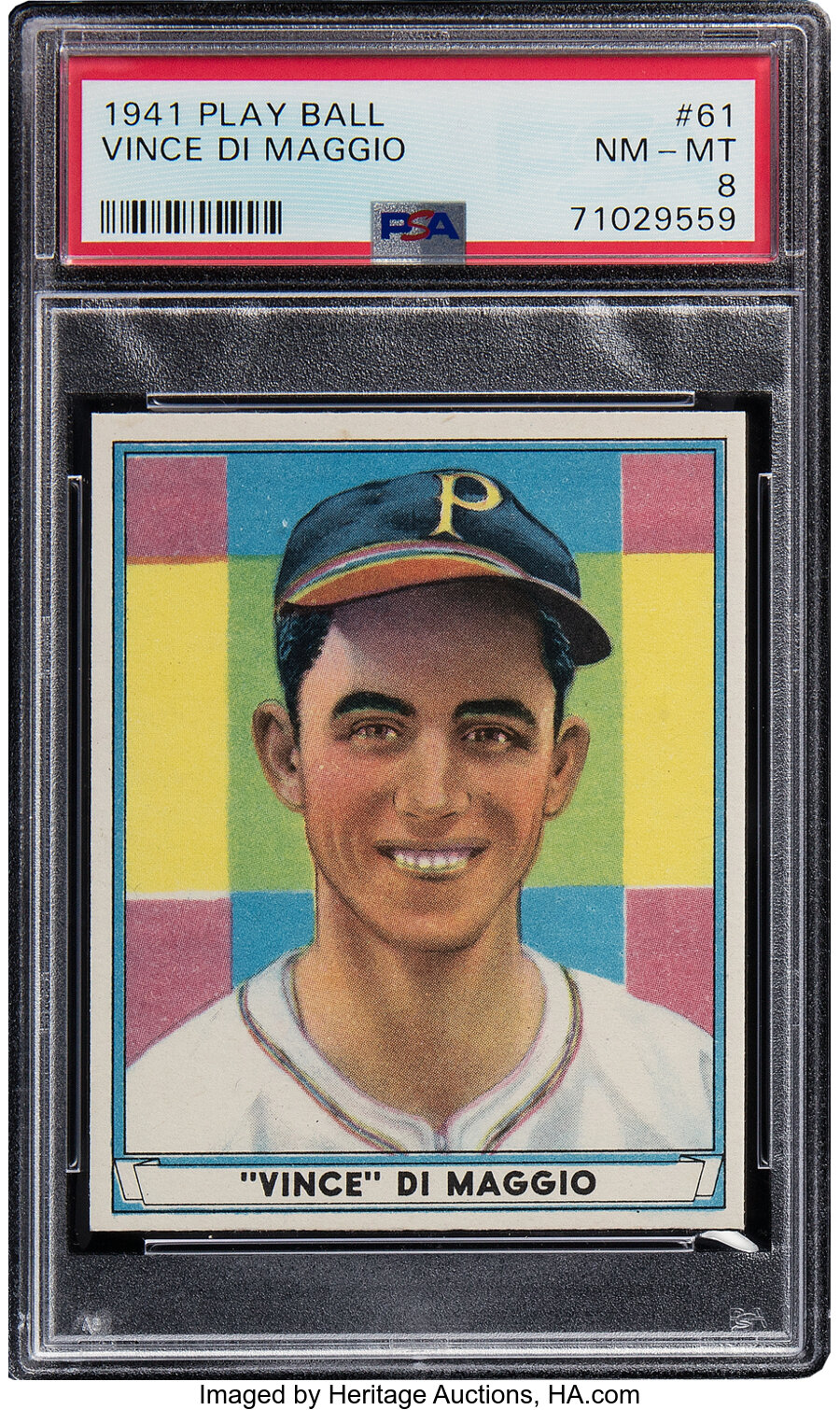 1941 Play Ball Vince DiMaggio Rookie #61 PSA NM-MT 8