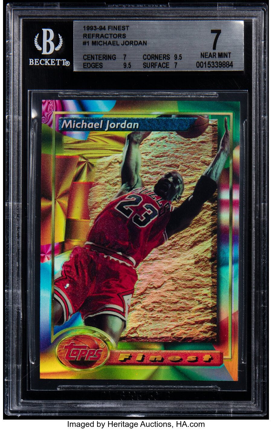 1993 Topps Finest Michael Jordan (Refractor) #1 BGS NM 7