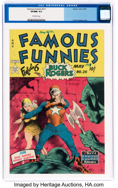 Golden Age (1938-1955):Science Fiction, Famous Funnies #211 (Eastern Color, 1954) CGC VF/NM 9.0 Off-white pages....