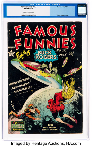 Golden Age (1938-1955):Science Fiction, Famous Funnies #212 (Eastern Color, 1954) CGC VF/NM 9.0 Cream to off-white pages....