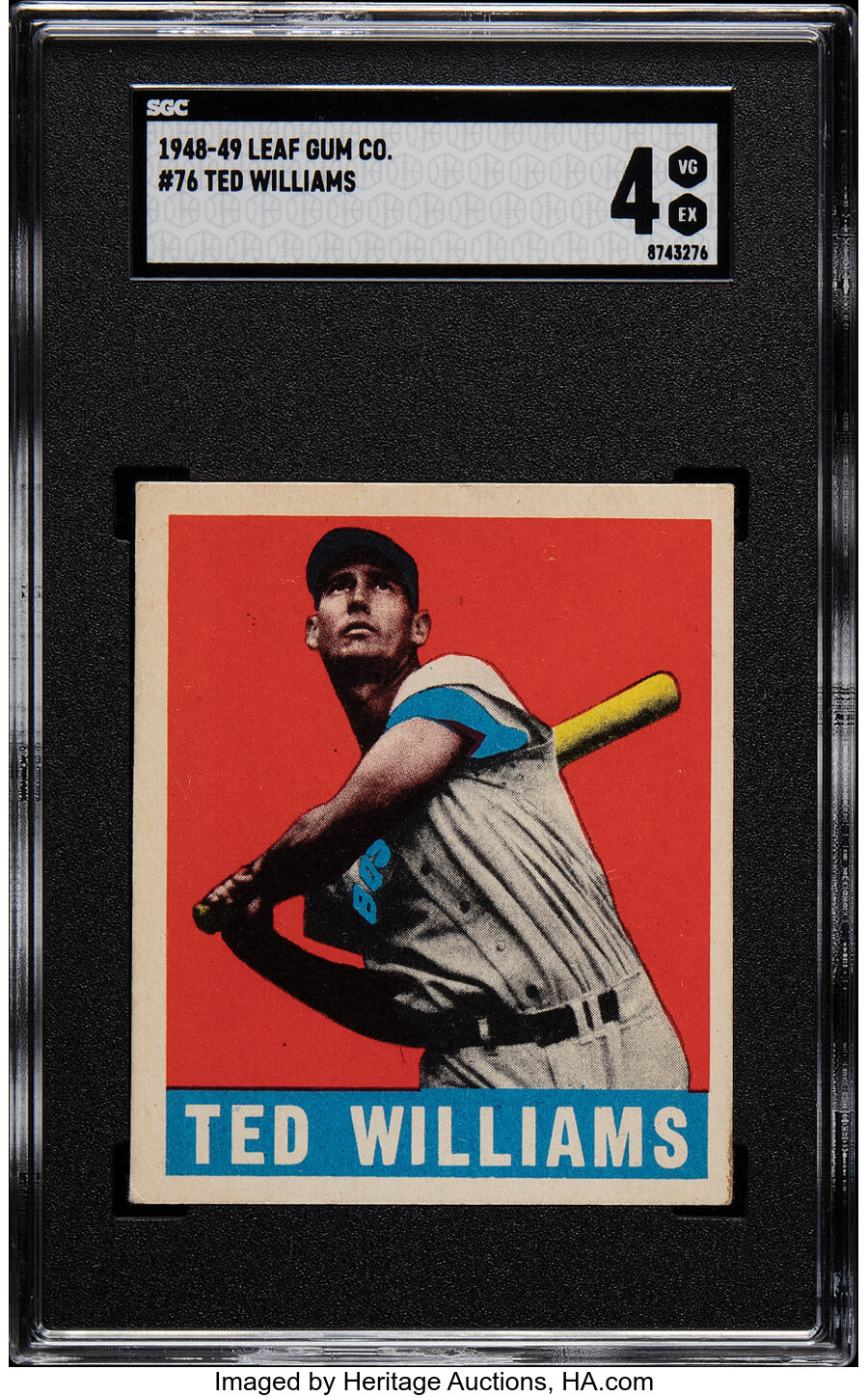 1948 Leaf Ted Williams #76 SGC VG/EX 4
