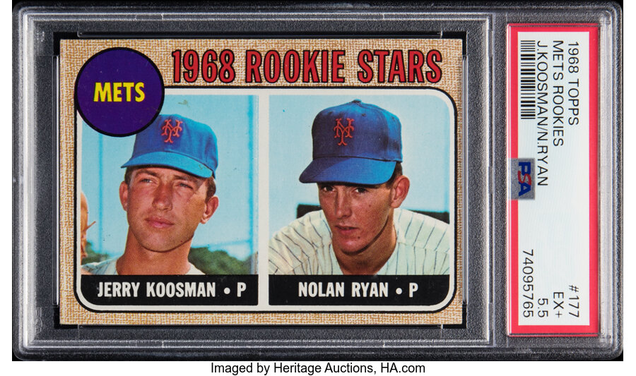 1968 Topps Nolan Ryan - Mets Rookies #177 PSA EX+ 5.5
