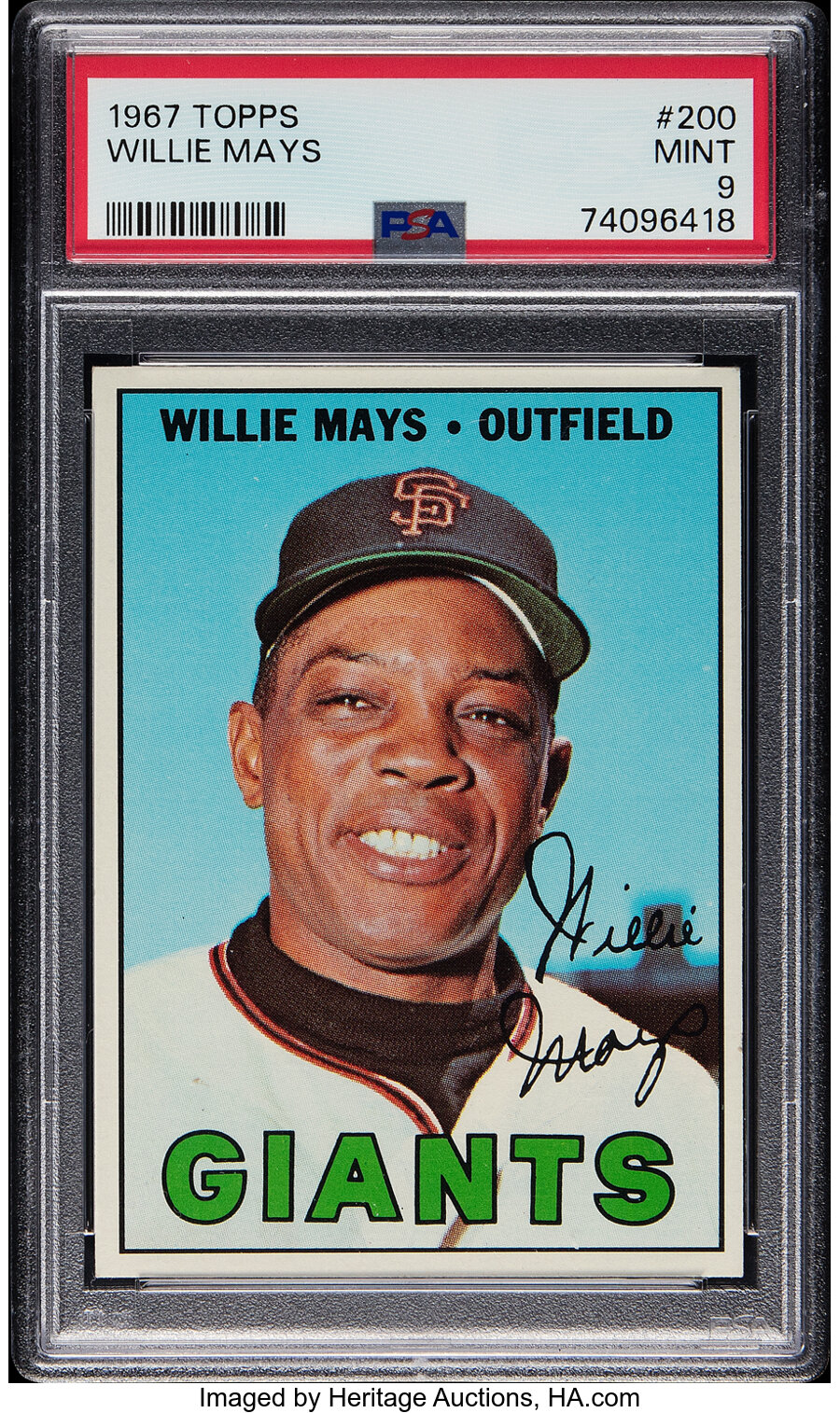 1967 Topps Willie Mays #200 PSA Mint 9 - None Higher!