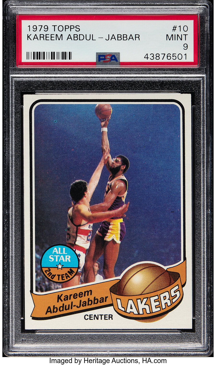 1979 Topps Kareem Abdul-Jabbar #10 PSA Mint 9