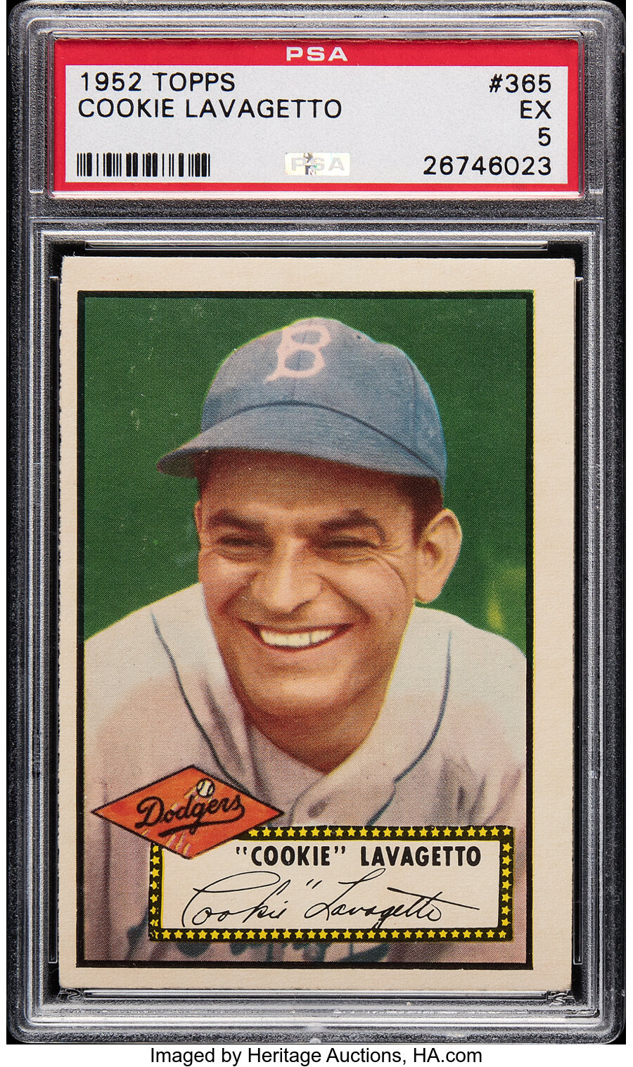 1952 Topps Cookie Lavagetto #365 PSA EX 5