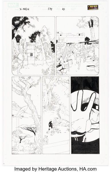 Original Comic Art:Story Page, Salvador Larroca, Danny Miki, and Allen Martinez X-Men #175 Story Page 10 Original Art (Marv...