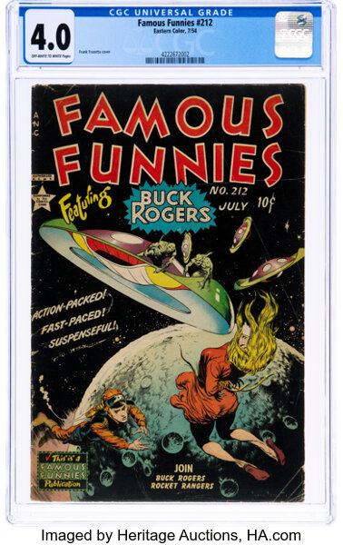 Golden Age (1938-1955):Science Fiction, Famous Funnies #212 (Eastern Color, 1954) CGC VG 4.0 Off-white to white pages....