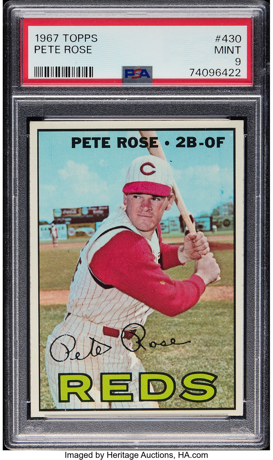 1967 Topps Pete Rose #430 PSA Mint 9 - Only One Higher!