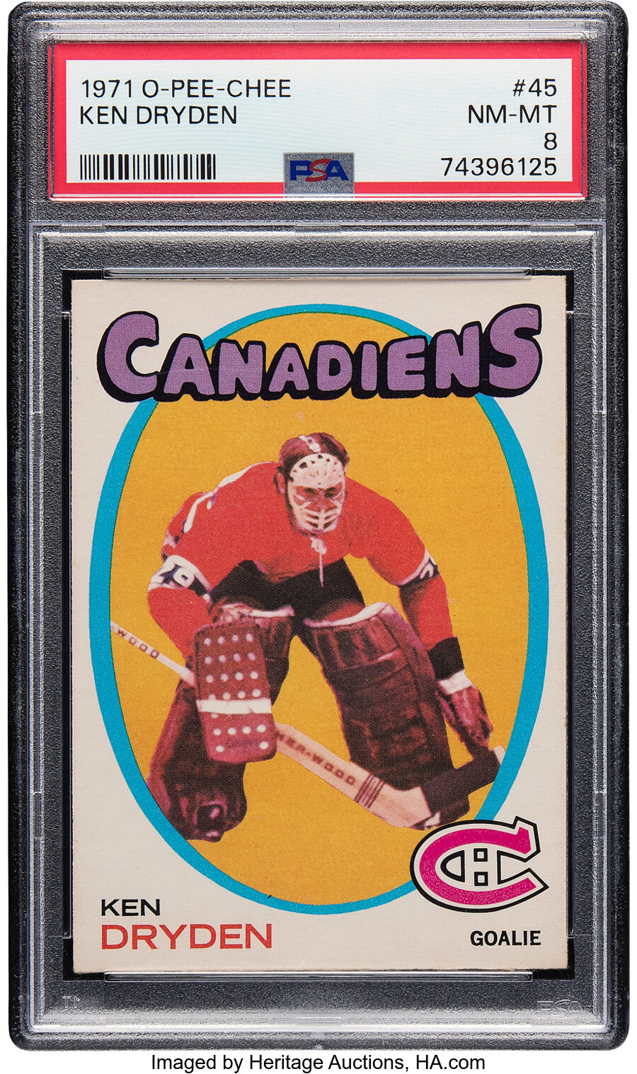 1971 O-Pee-Chee Ken Dryden Rookie #45 PSA NM-MT 8