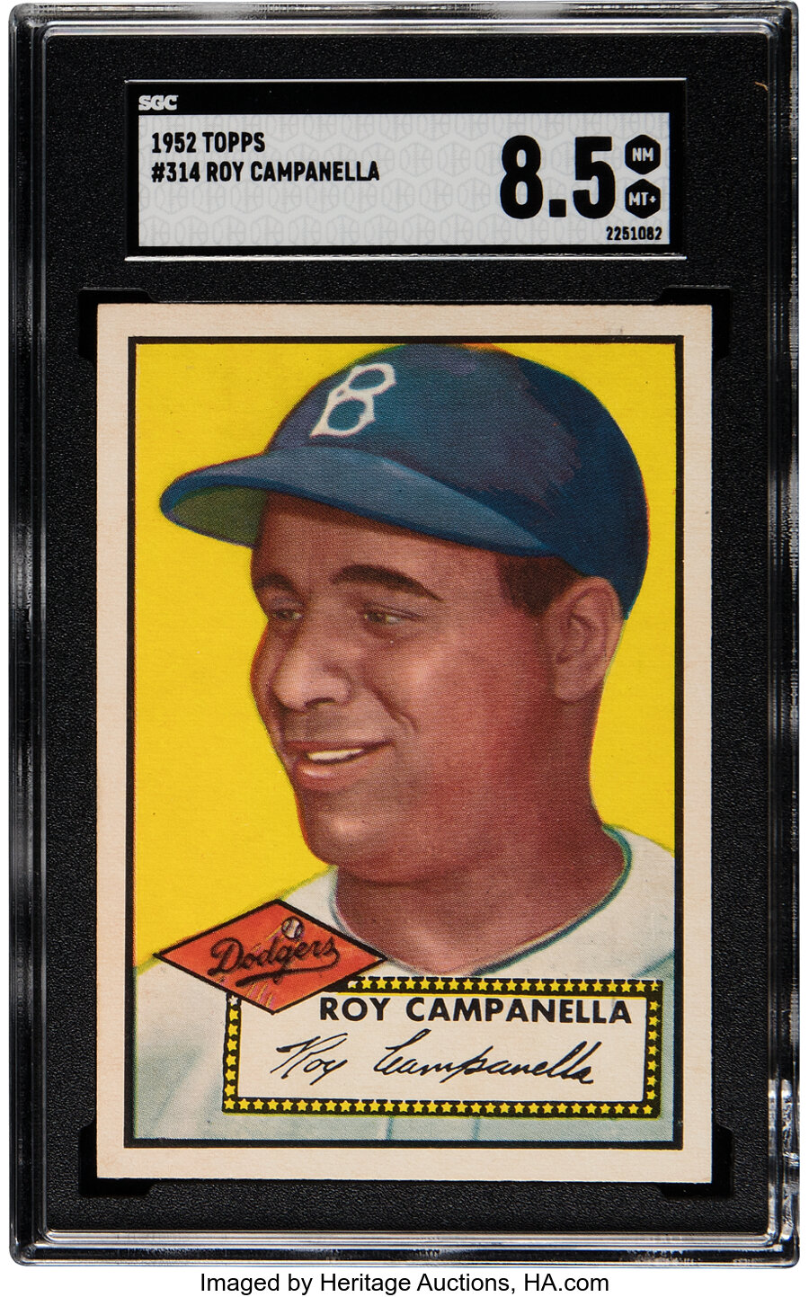 1952 Topps Roy Campanella #314 SGC NM/MT+ 8.5 - Pop Two, None Higher!