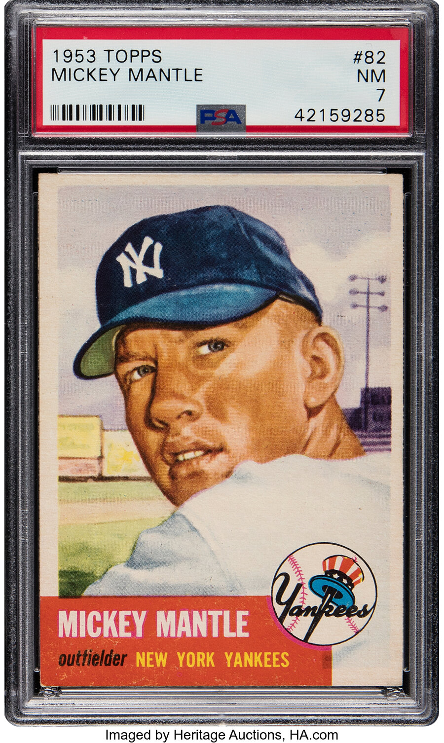 1953 Topps Mickey Mantle #82 PSA NM 7