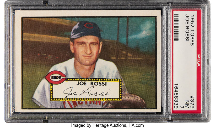 1952 Topps Joe Rossi Rookie #379 PSA NM 7