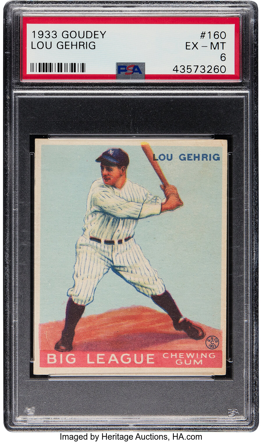 1933 Goudey Lou Gehrig #160 PSA EX-MT 6