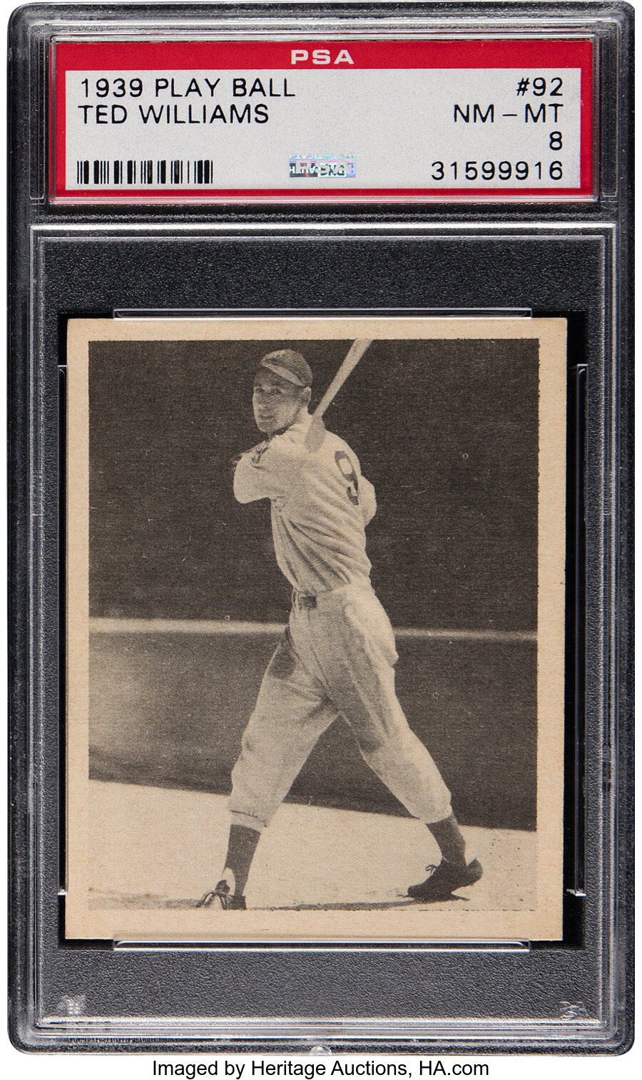 1939 Play Ball Ted Williams Rookie #92 PSA NM-MT 8